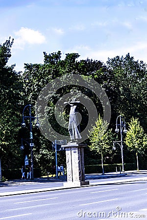 Statue in the Tiergarten in Berlin Germany Editorial Stock Photo